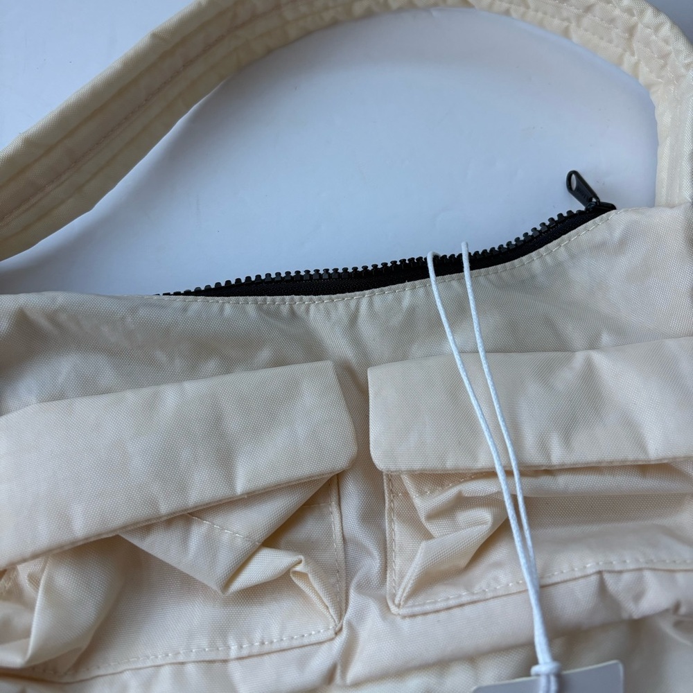 NWT BAGGU Cargo Nylon Shoulder Bag - Ivory - Picture 13 of 13